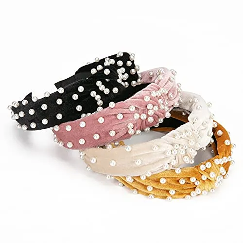Allucho Fashion Headbands with Pearls