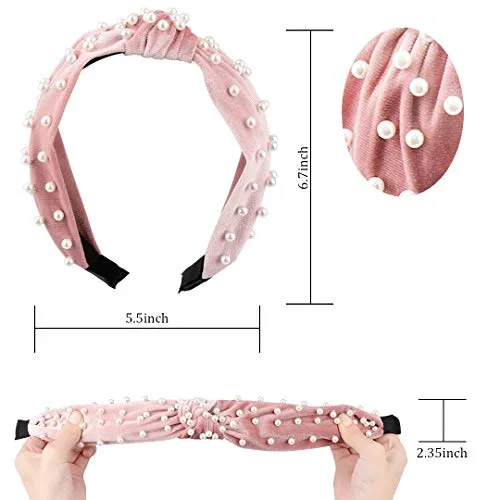 Allucho Fashion Headbands with Pearls