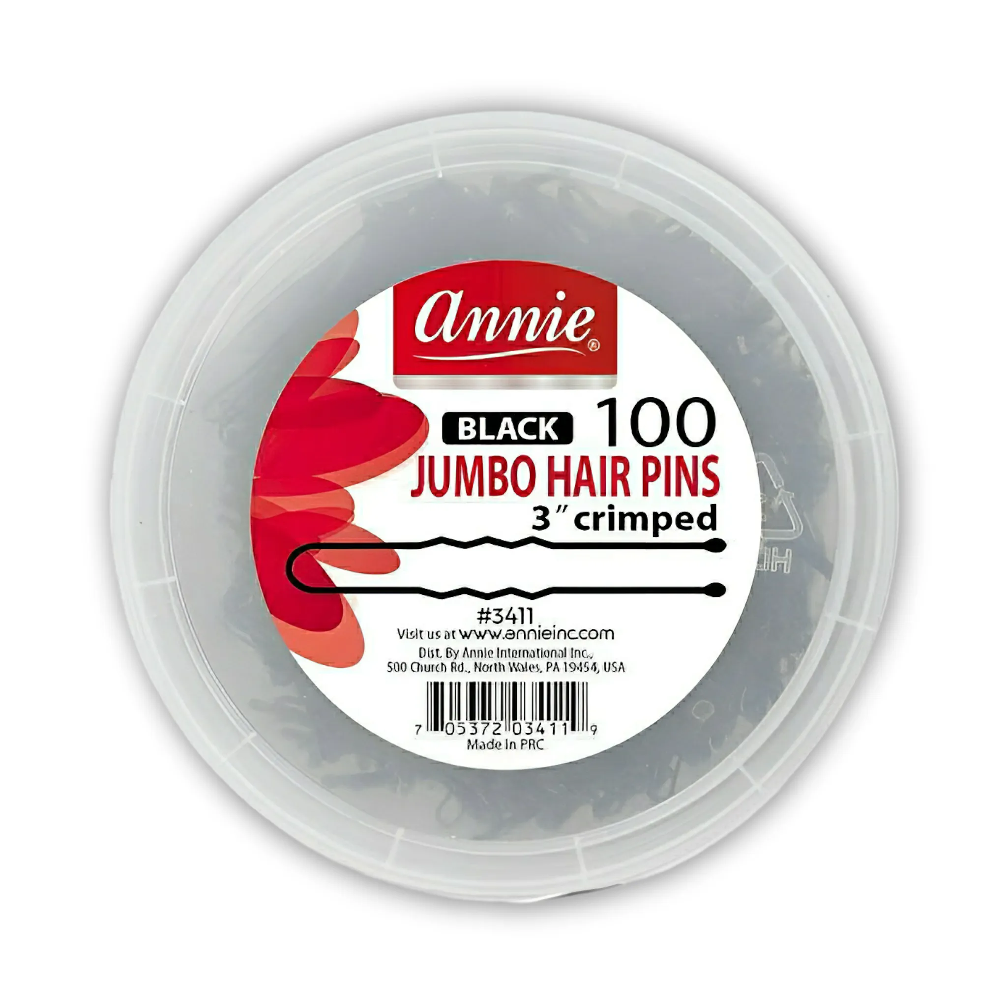 Annie 3" Jumbo Hair Pins (Black)