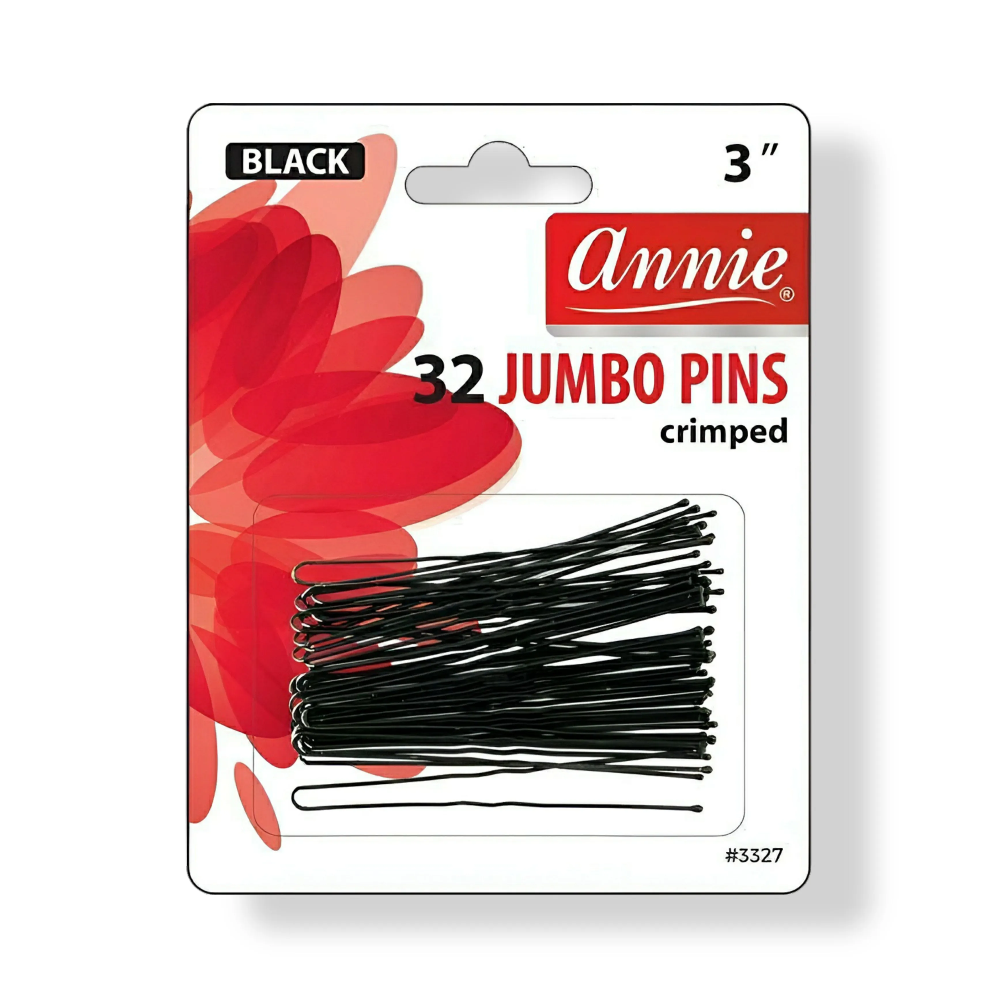 Annie 3" Jumbo Hair Pins (Black)