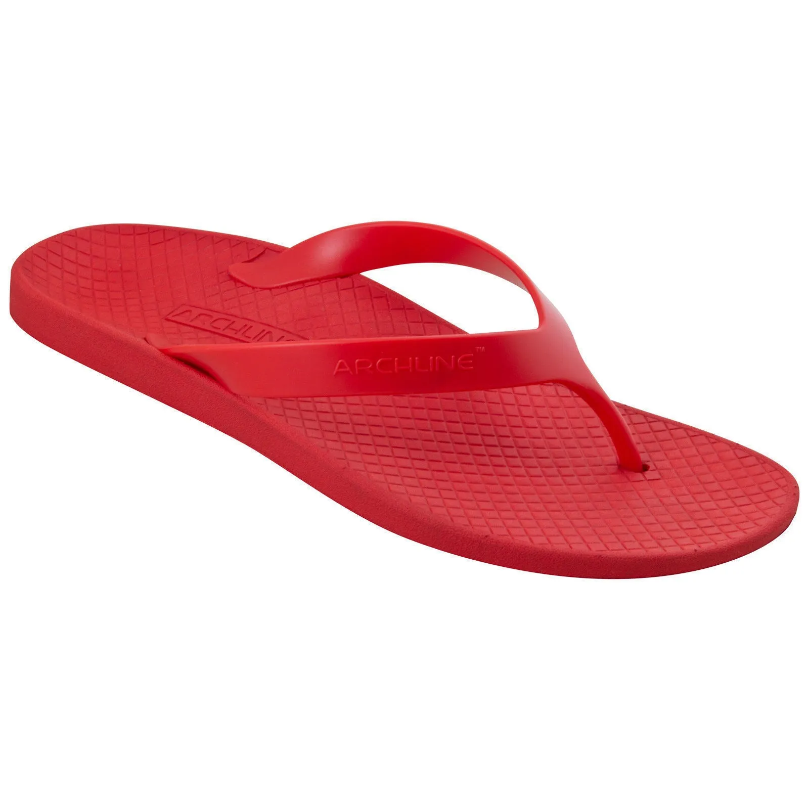 ARCHLINE Orthotic Thongs Arch Support Shoes Footwear Flip Flops Orthopedic - Red/Red - EUR 38
