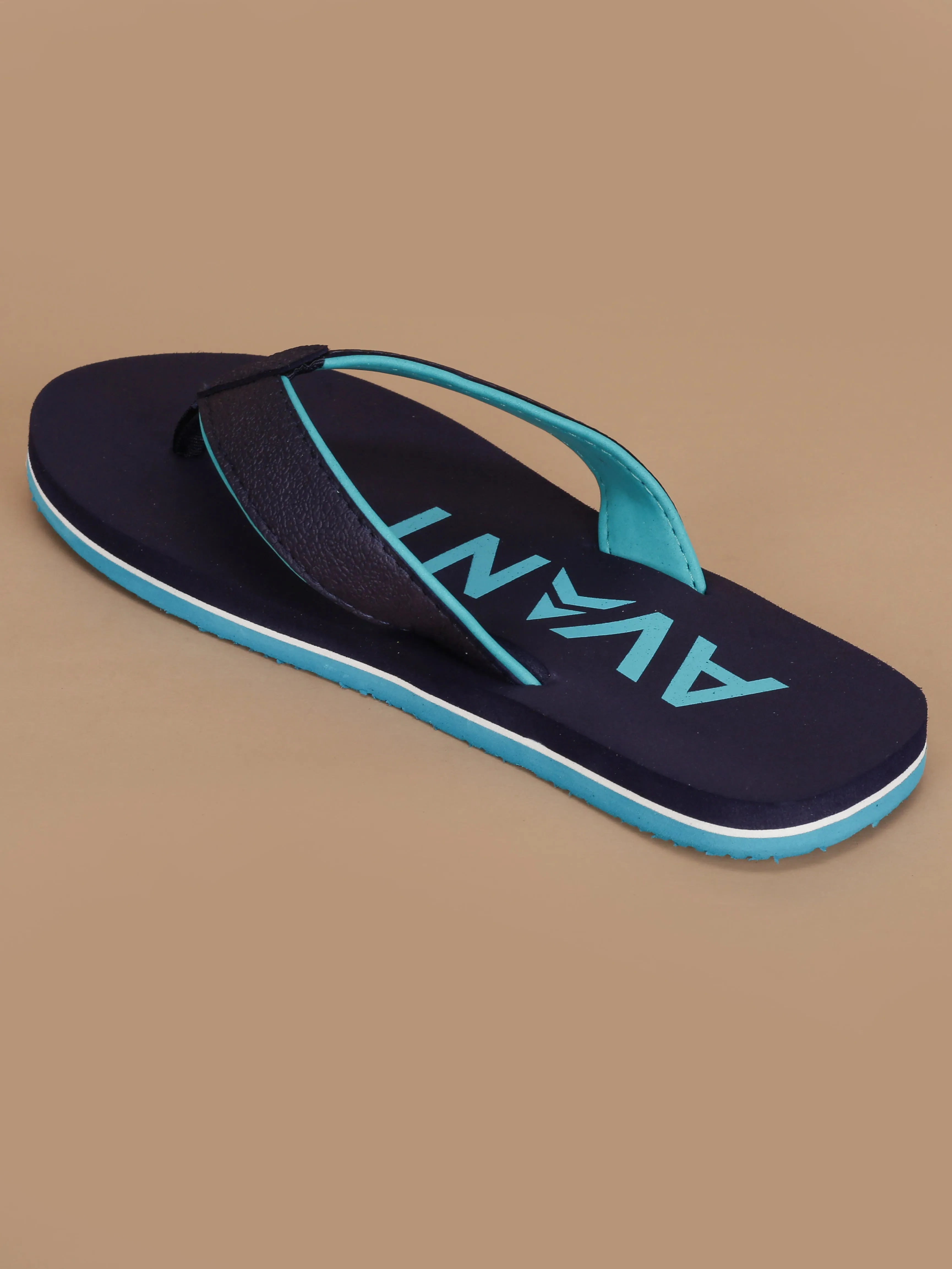 Avant Men's Aqua Flip Flops - Navy