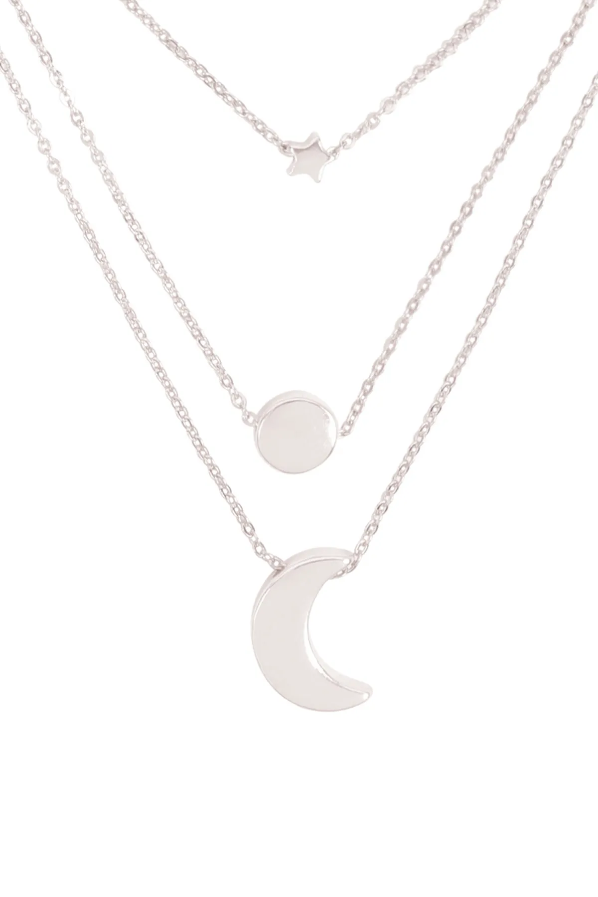 B5NS2189 - STAR MOON AND SUN 3 SET NECKLACE