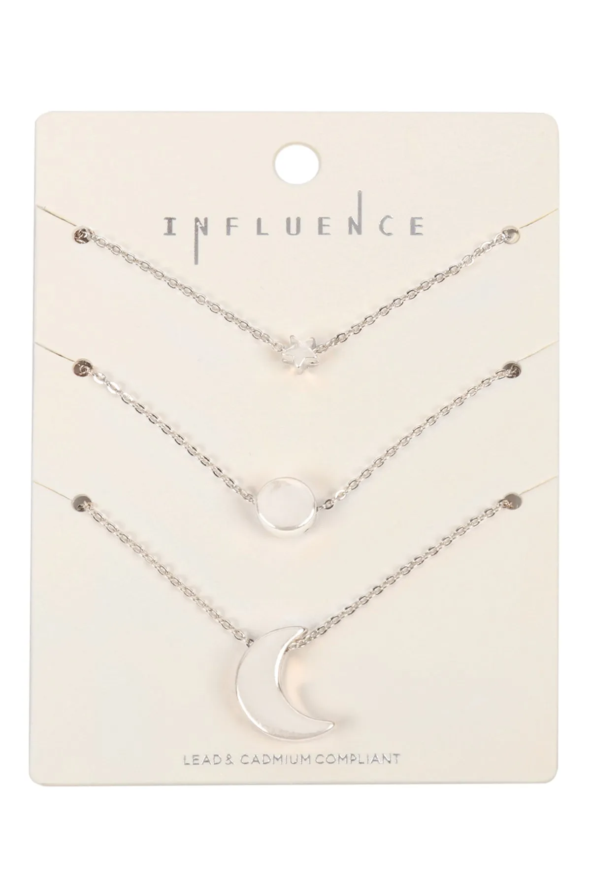 B5NS2189 - STAR MOON AND SUN 3 SET NECKLACE