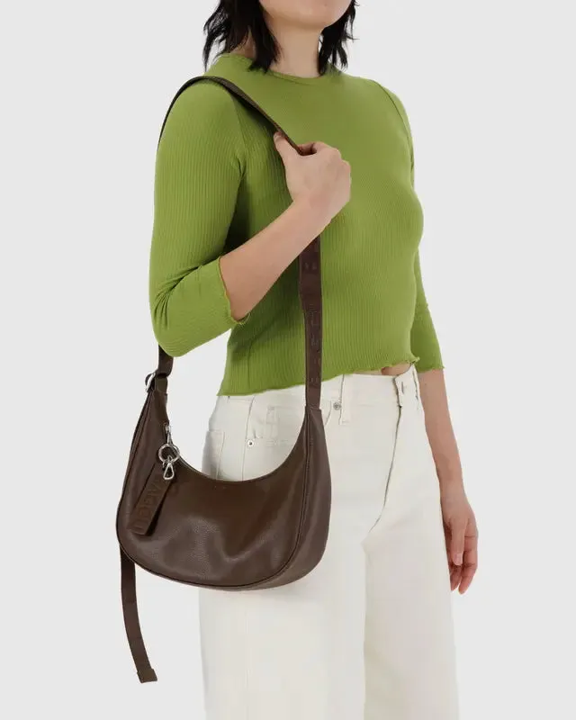 Baggu Small Leather Crescent Bag