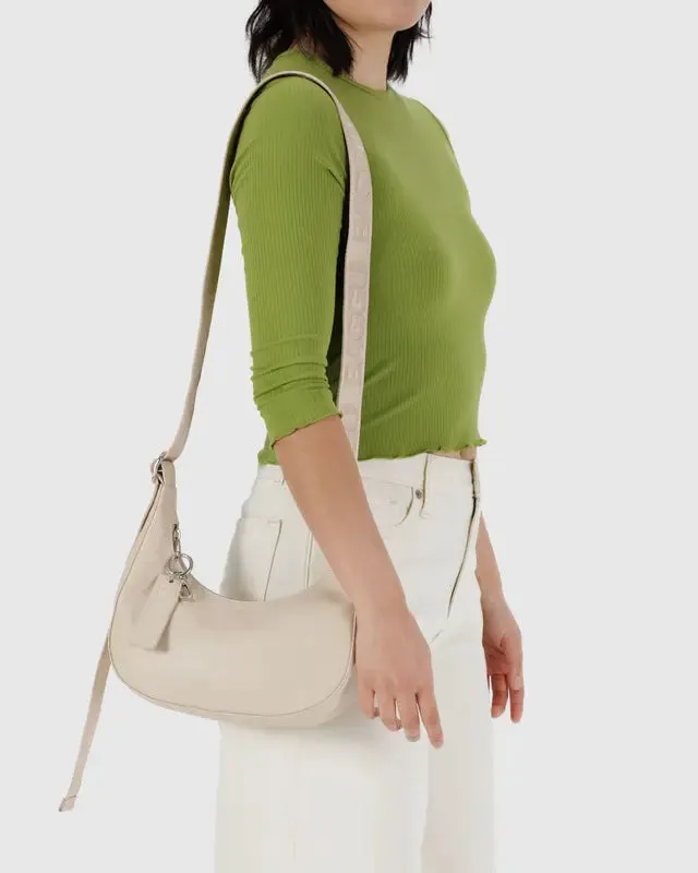 Baggu Small Leather Crescent Bag