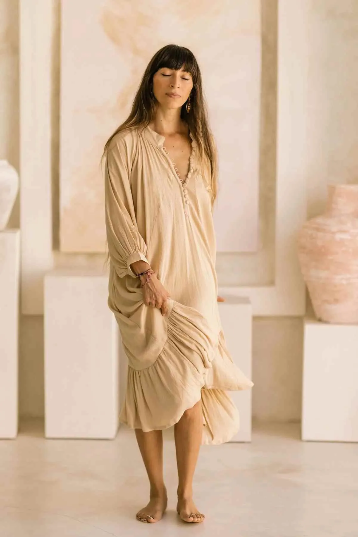 Bamboo Rayon FRIDA Gown Short (Made To Order)