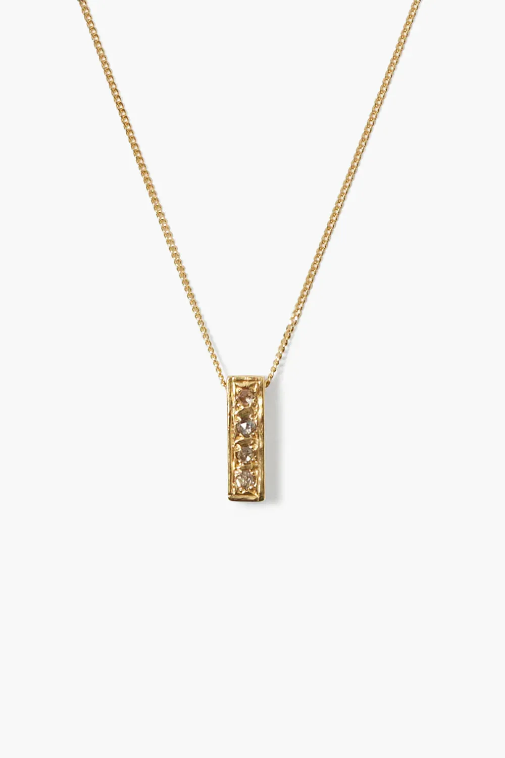 BAR DIAMOND NECKLACE IN YELLOW GOLD