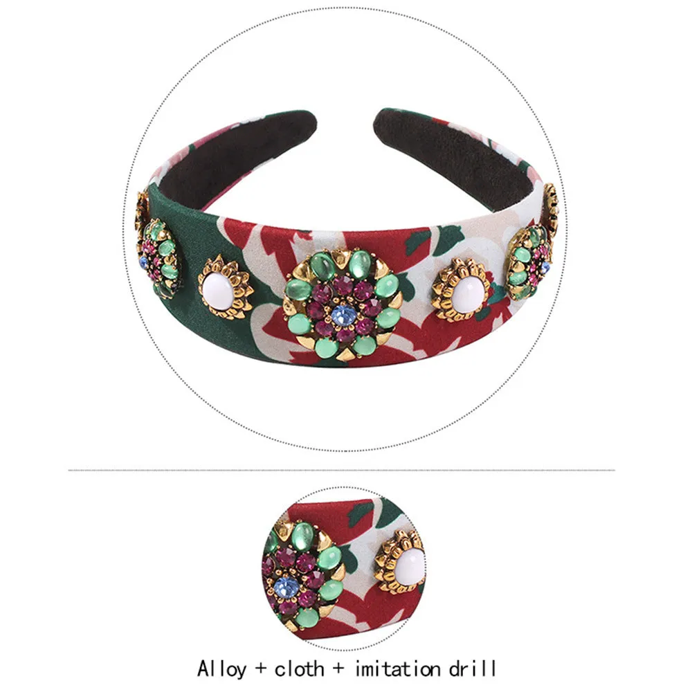 Baroque Pearl Flower Wide-brimmed Headband