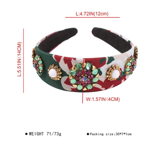 Baroque Pearl Flower Wide-brimmed Headband