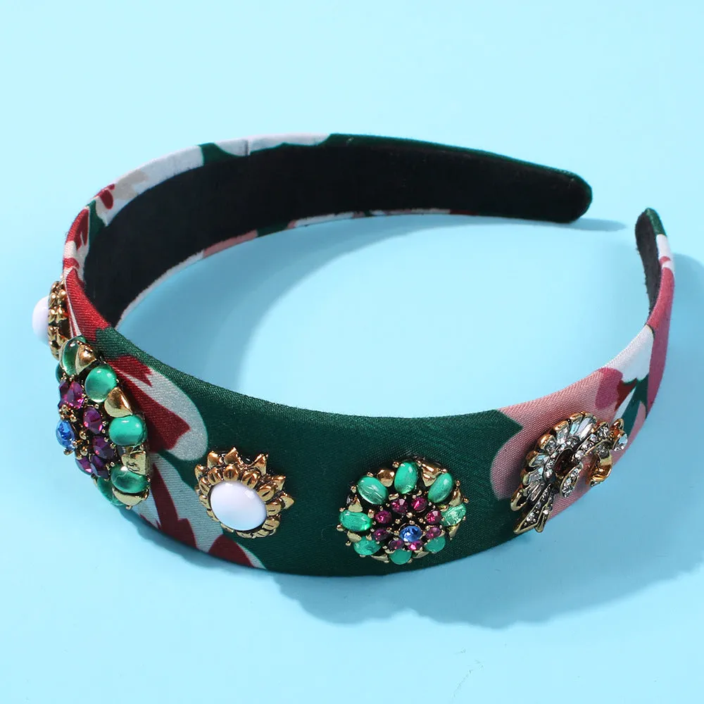 Baroque Pearl Flower Wide-brimmed Headband