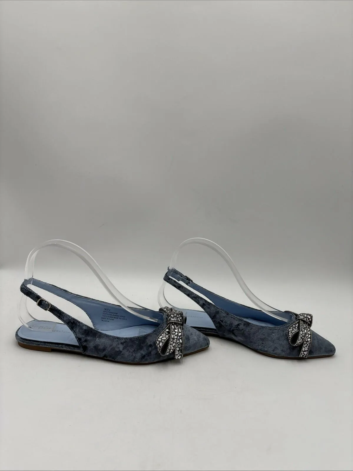 BCBGeneration Women’s Katly Pointed Toe Slingback Flats Blue Size 7M/37.5 - Very Good