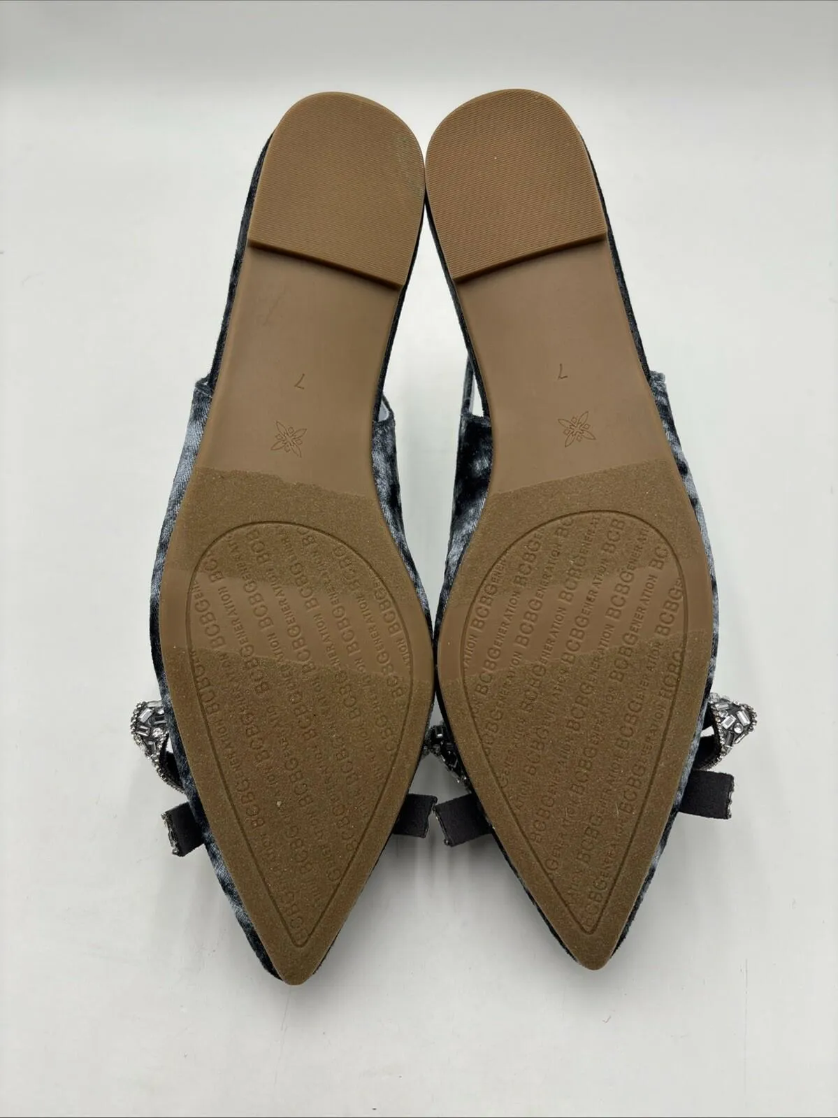 BCBGeneration Women’s Katly Pointed Toe Slingback Flats Blue Size 7M/37.5 - Very Good