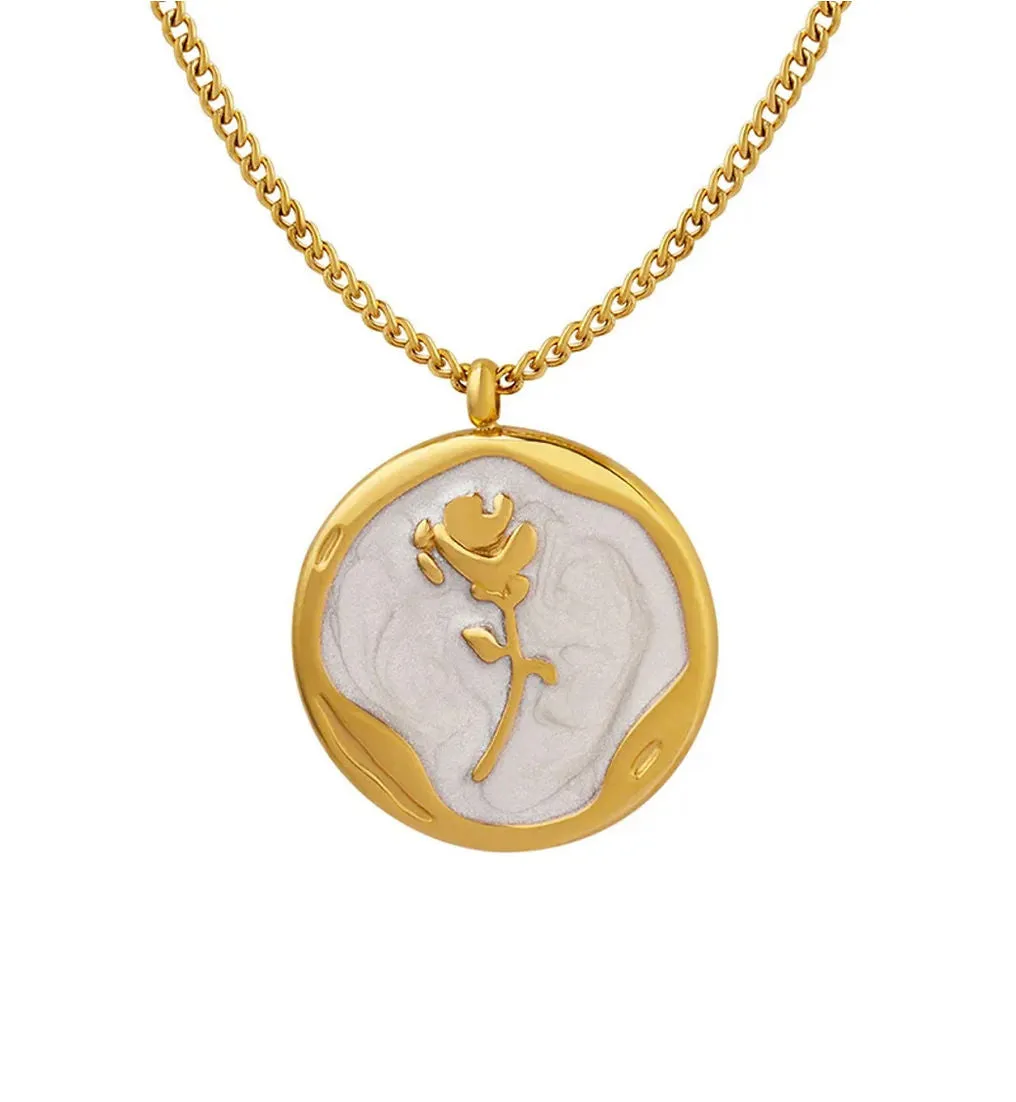 Belle Rose Necklace Gold Plated, Waterproof and Anti-Tarnish