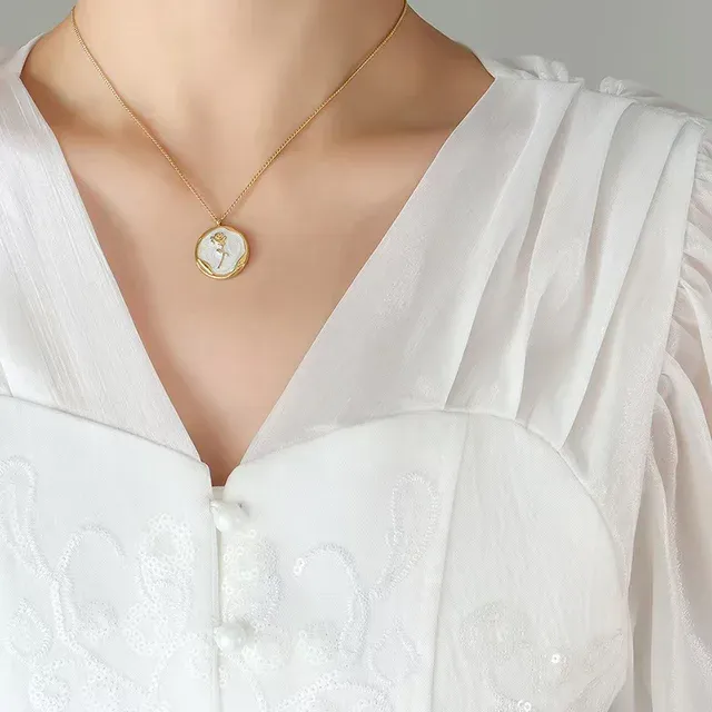 Belle Rose Necklace Gold Plated, Waterproof and Anti-Tarnish
