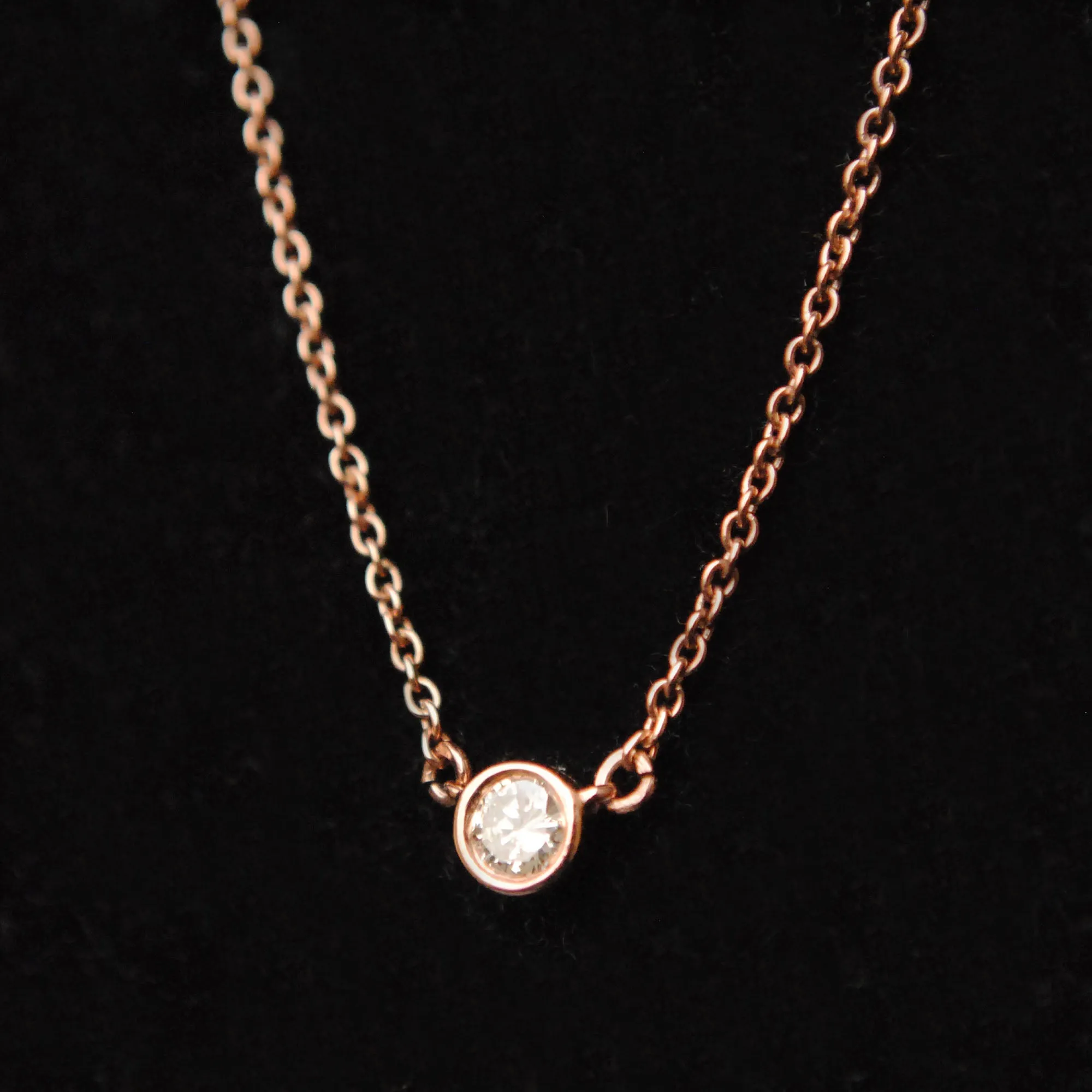 Bezel Baby Diamond 14K Solid Gold Chain Layered Necklace