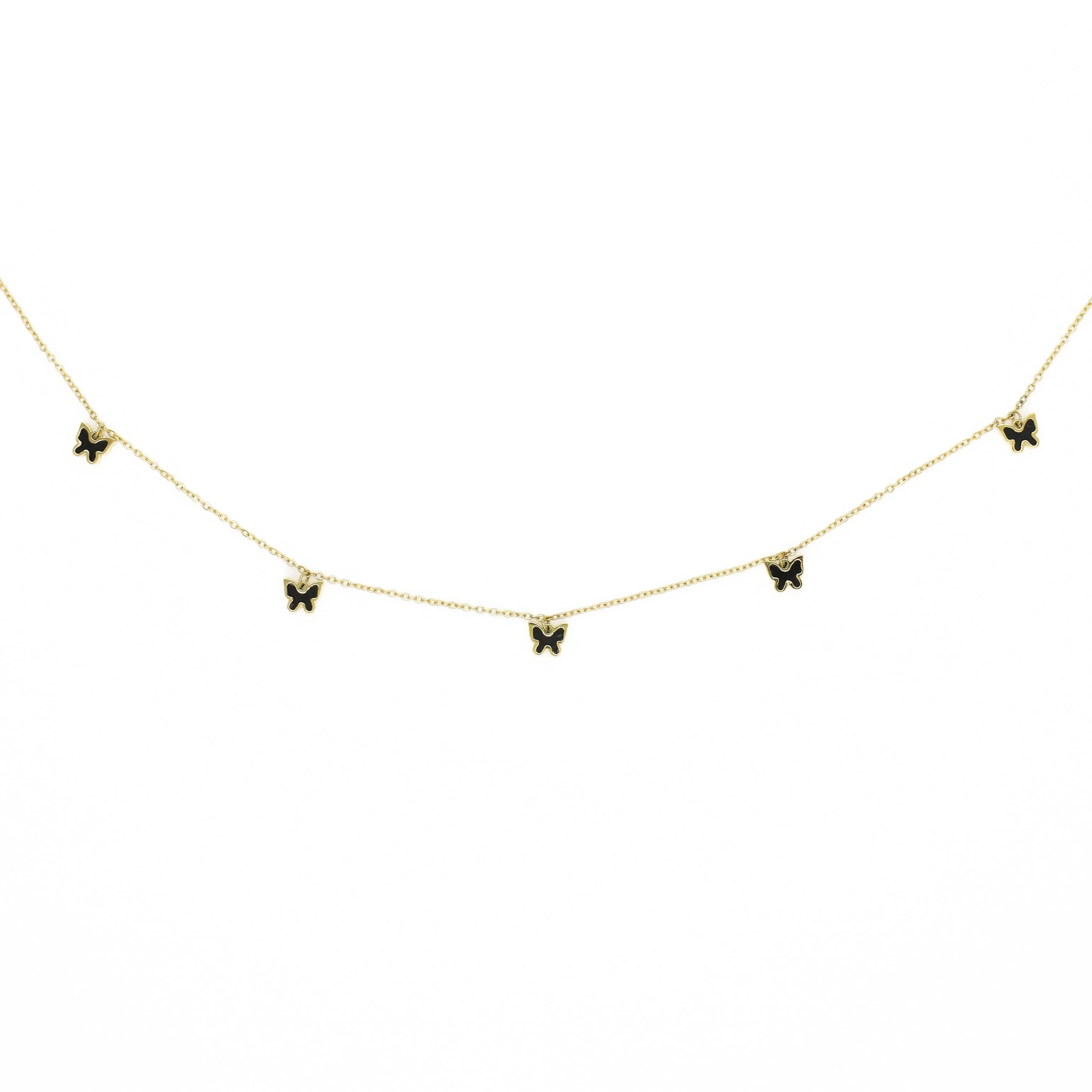 Black Butterflies Necklace