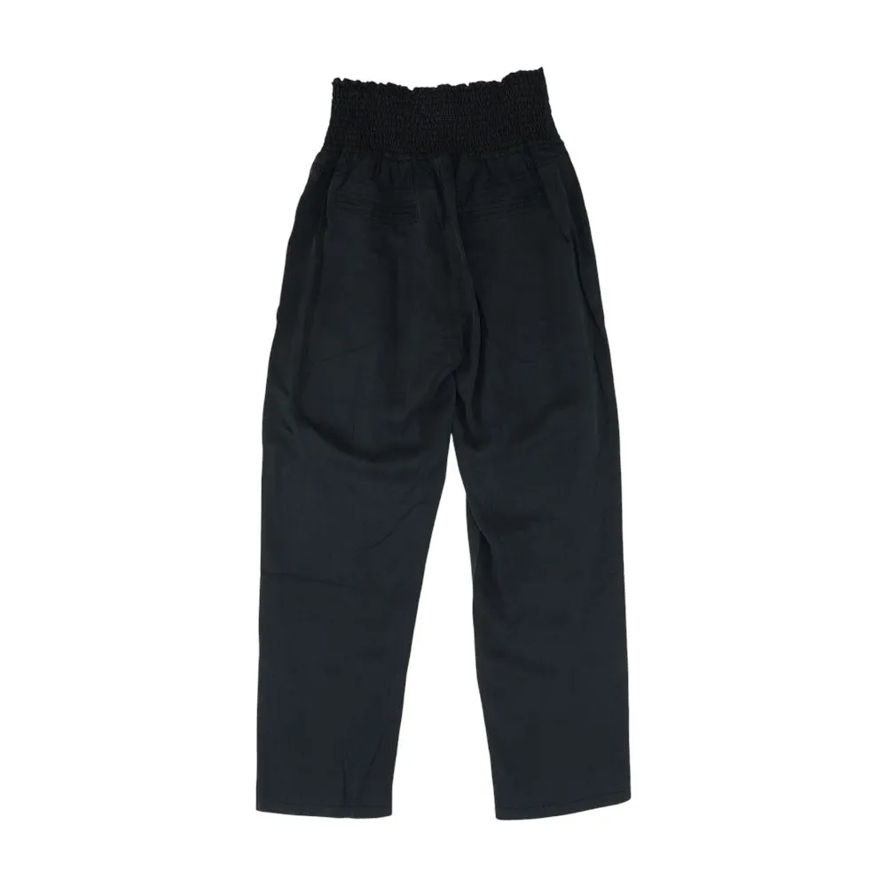 Black Solid Pants