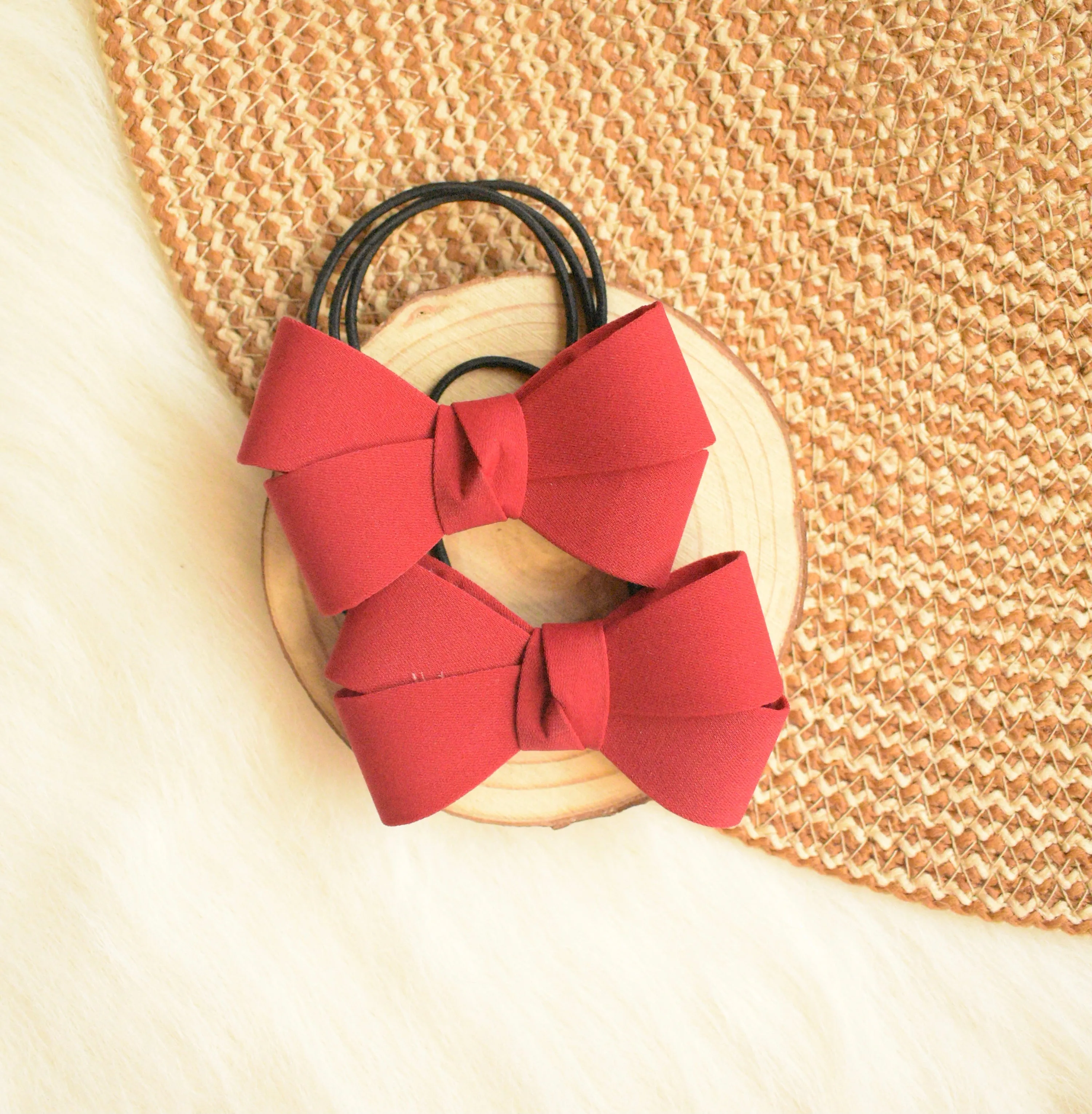 Bow Hair Ties (2 Pcs set)
