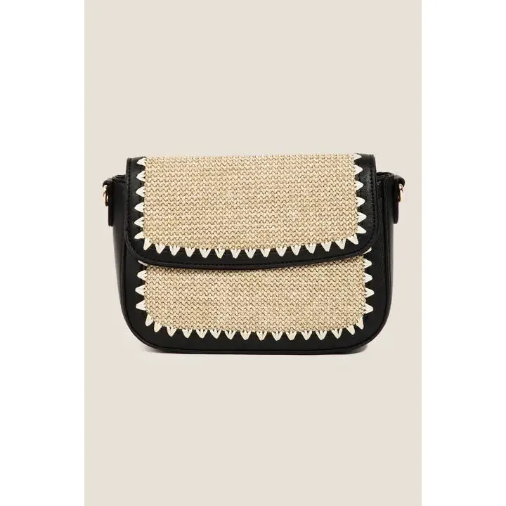 Braided Faux Leather Crossbody