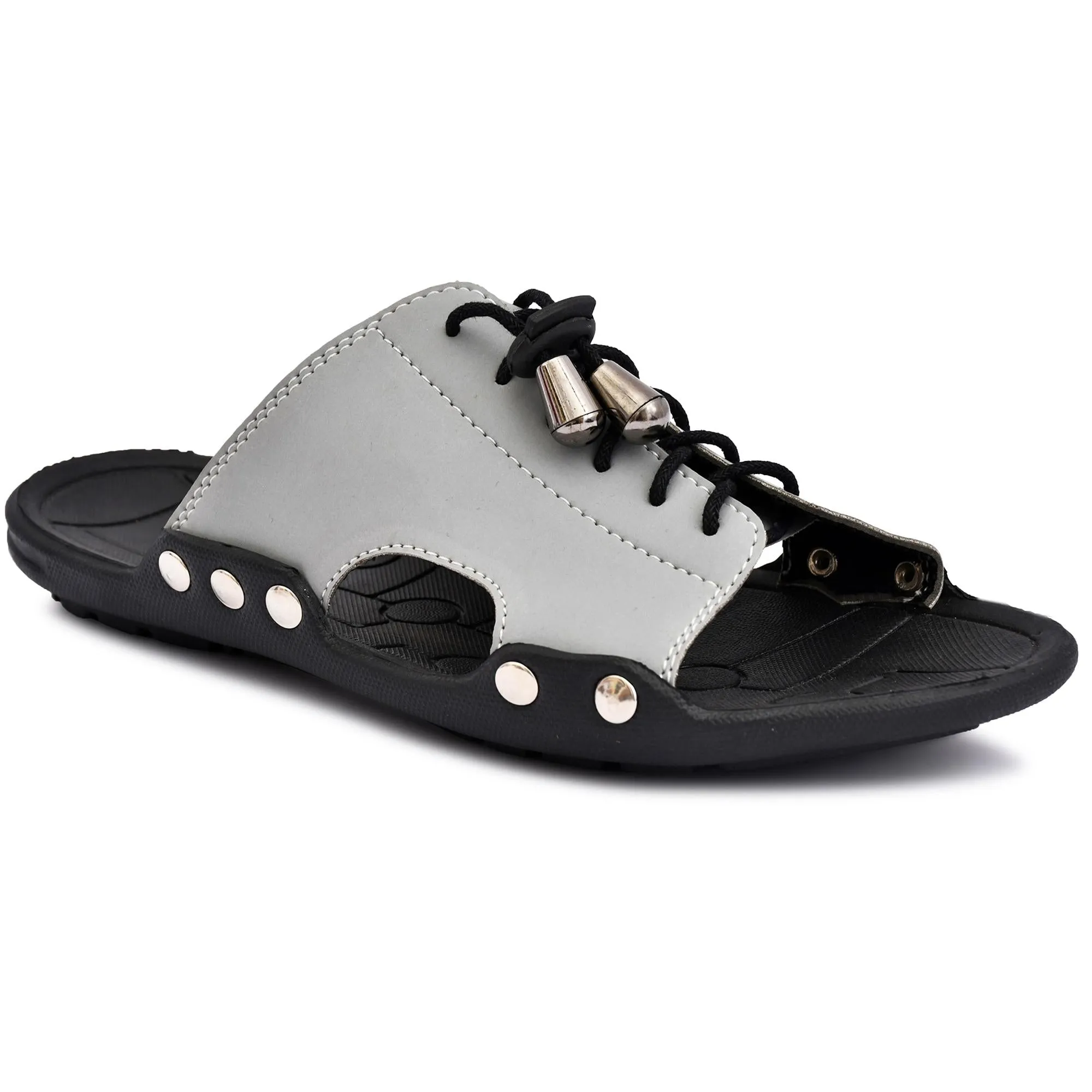Brawo Men's Slip-on Grey Trendy Flip Flops