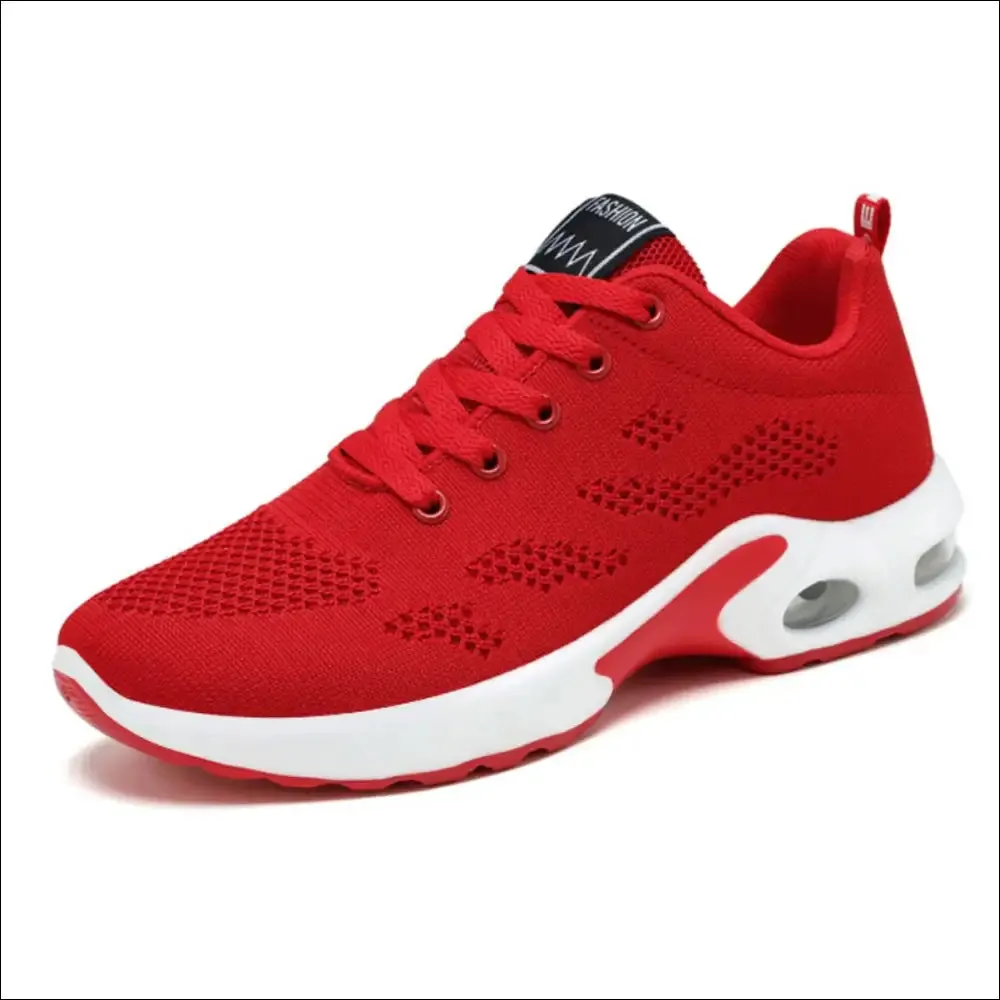Breathable Mesh Lace Up Athletic Shoes