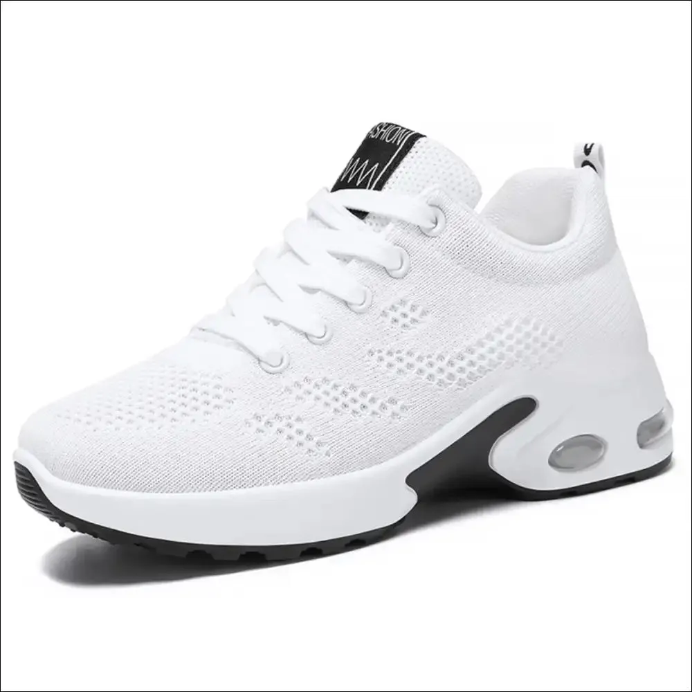 Breathable Mesh Lace Up Athletic Shoes