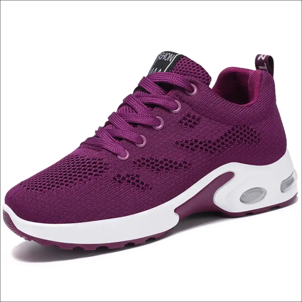 Breathable Mesh Lace Up Athletic Shoes