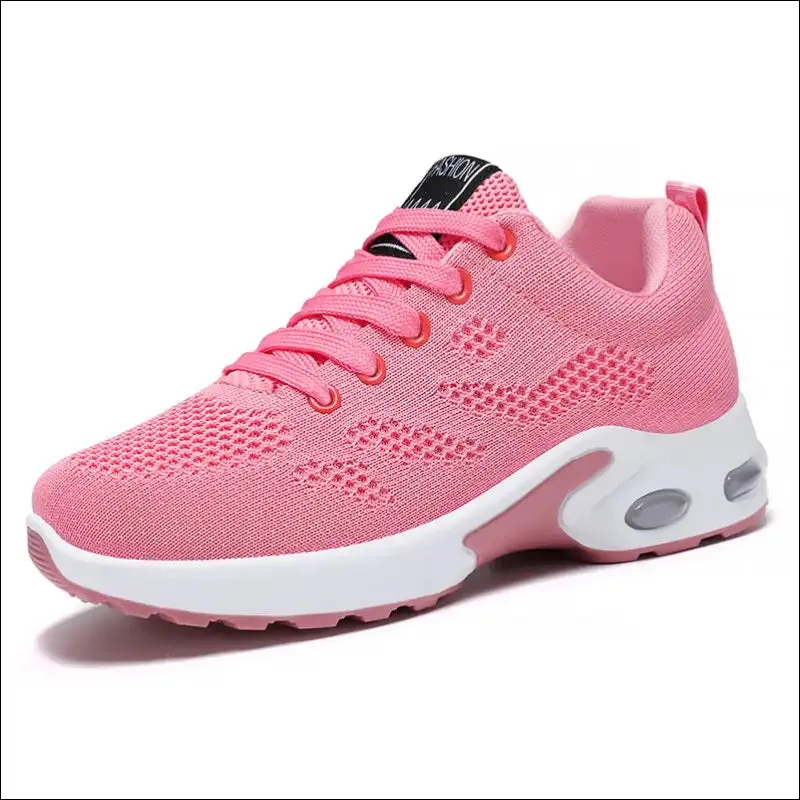 Breathable Mesh Lace Up Athletic Shoes