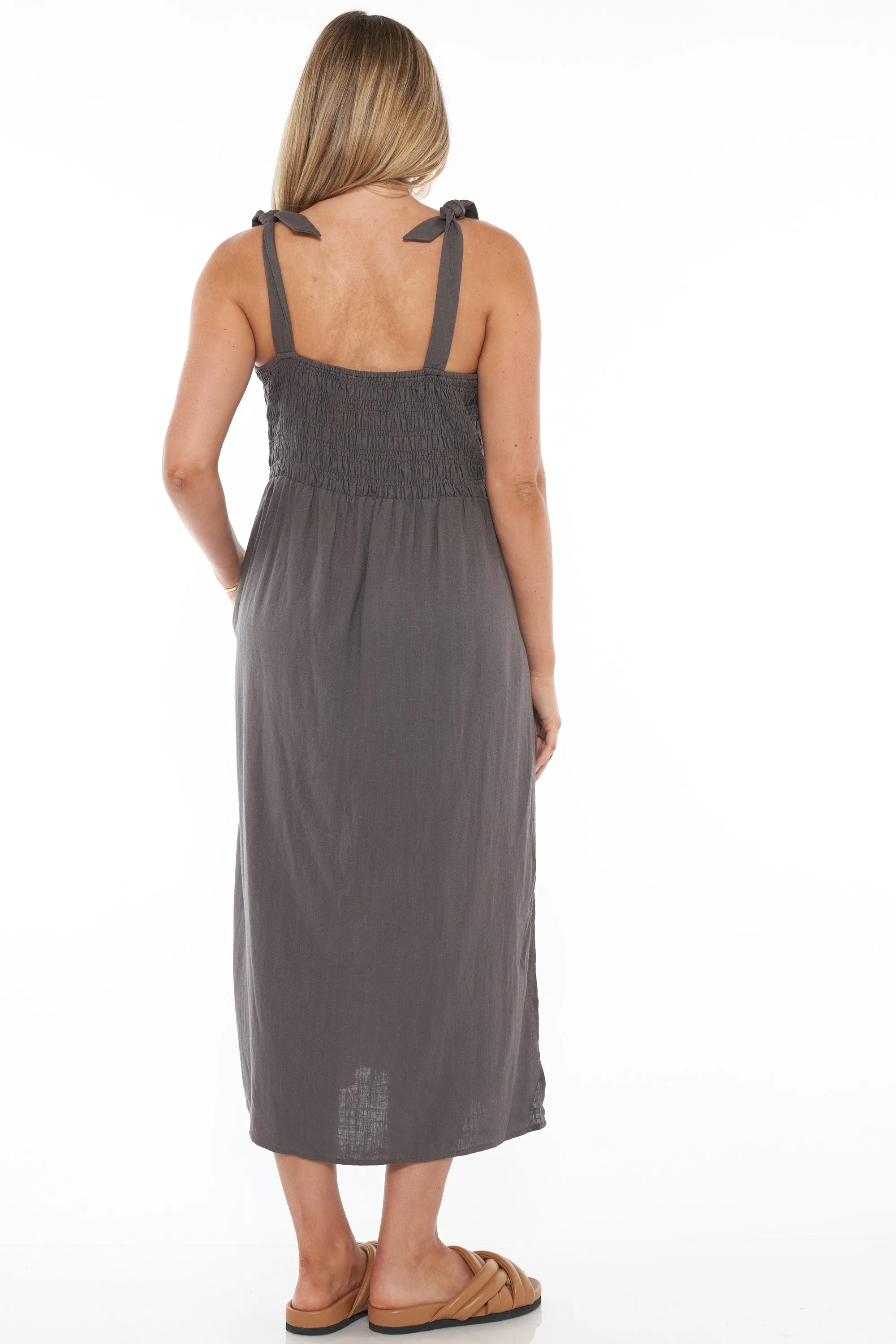 Breeze Along Midi Dress - Slate