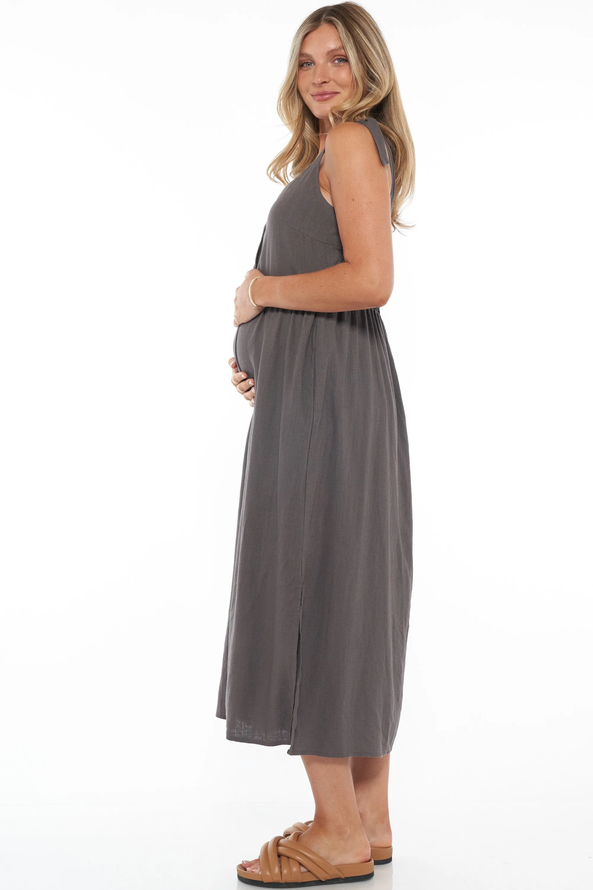 Breeze Along Midi Dress - Slate