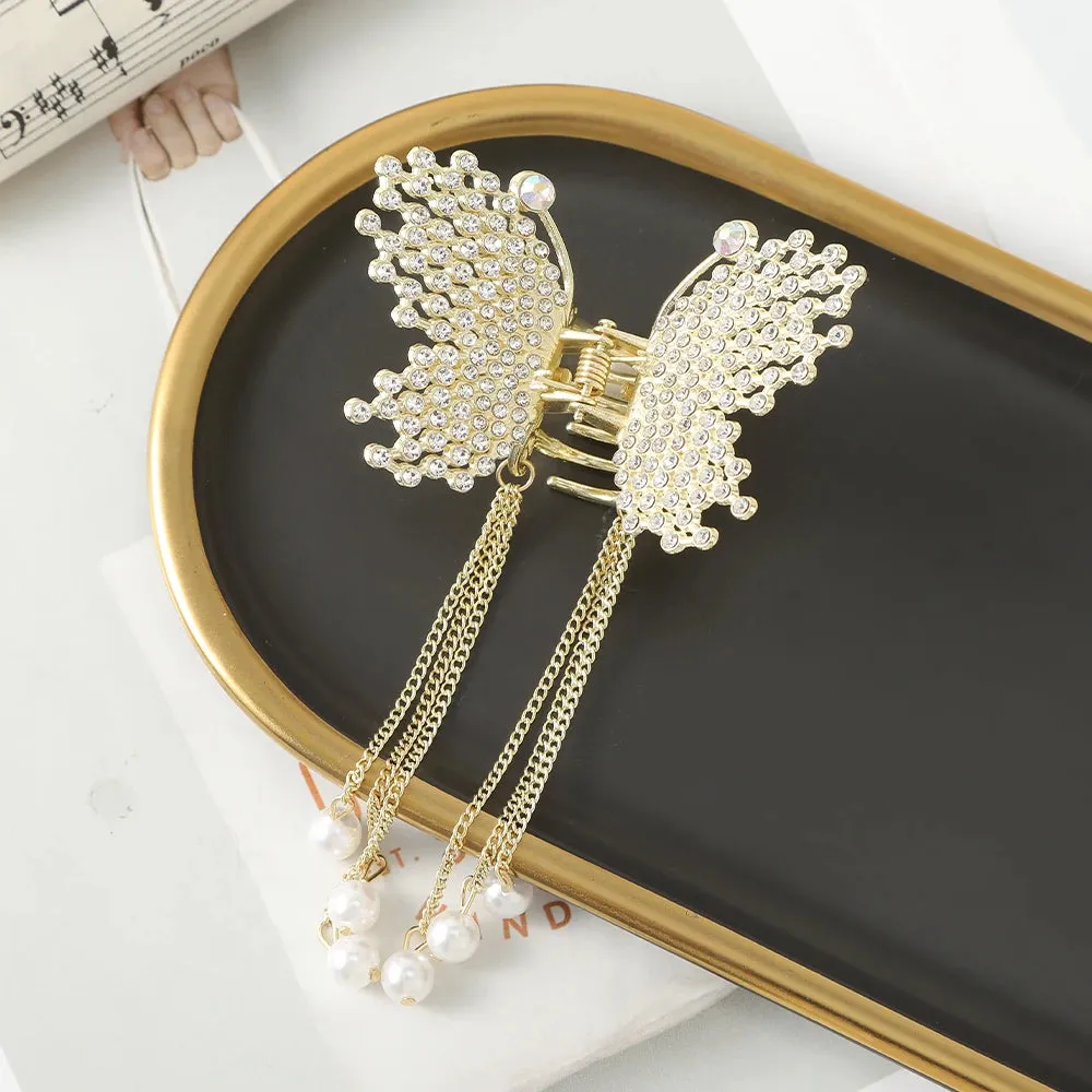 Butterfly Rhinestone Hair Clips - Hair Accessories