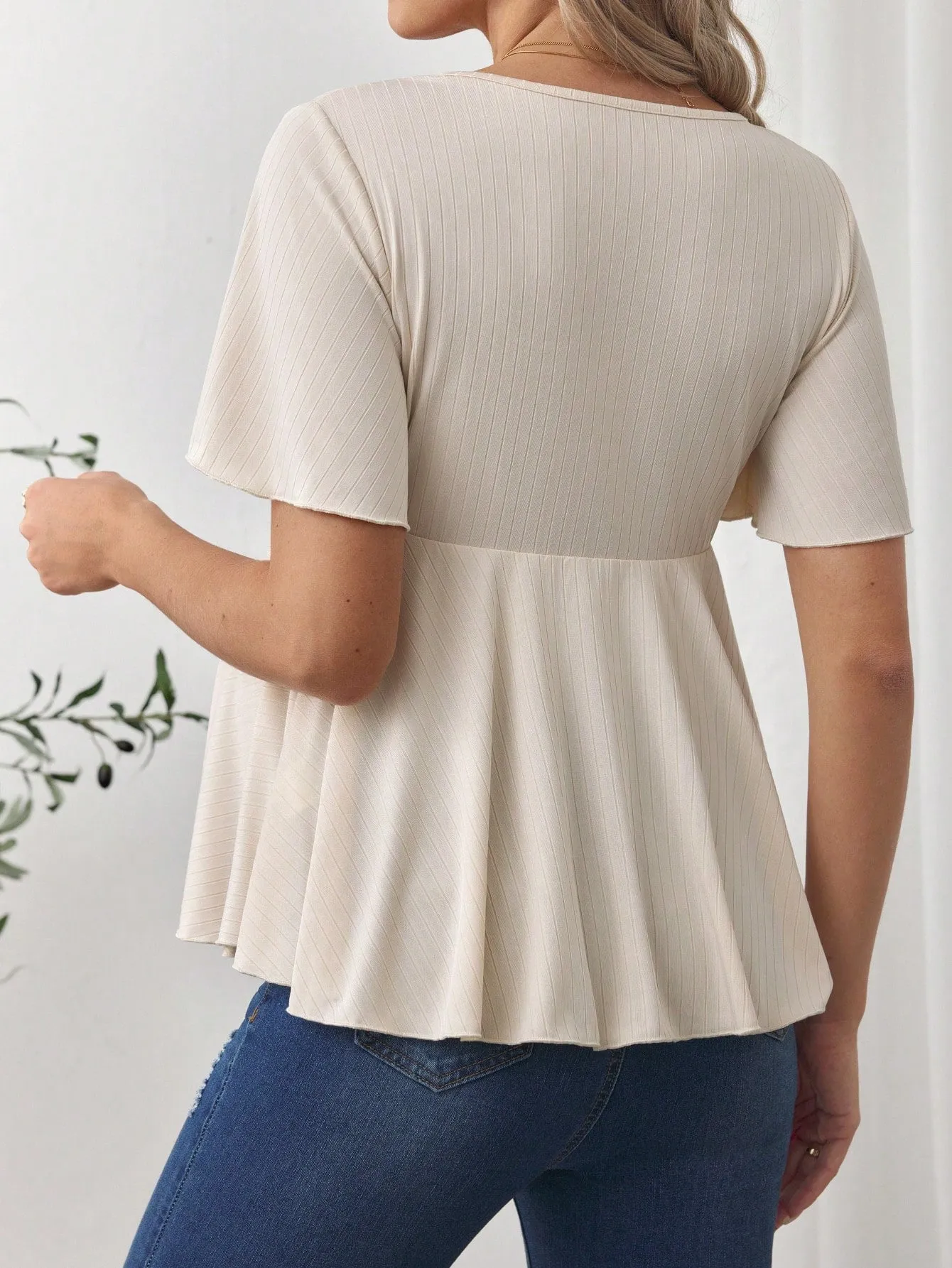 Camiseta de manga corta para mujeres embarazadas