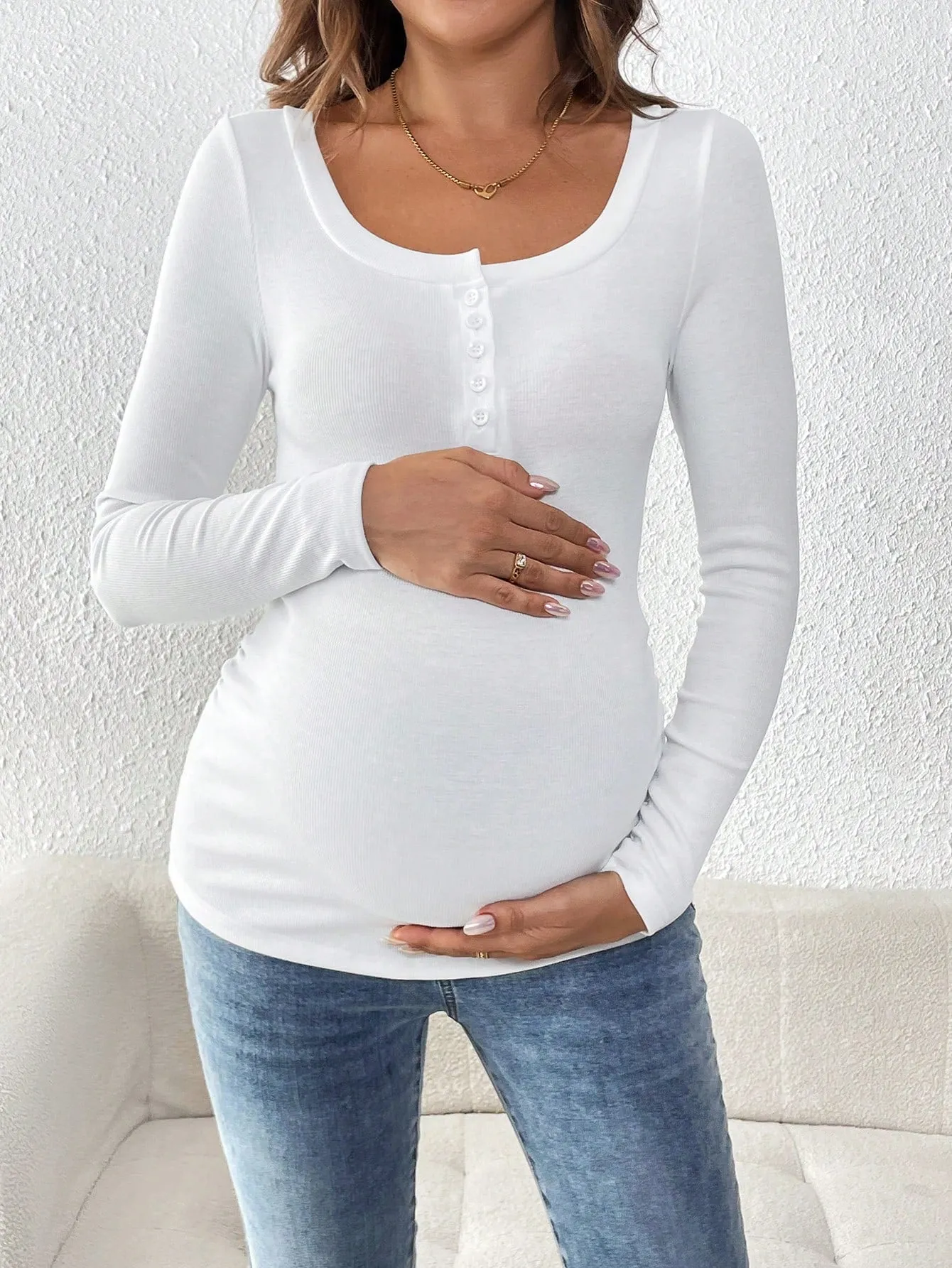 Camiseta de Maternidad de Manga Larga en Cherry Vibes