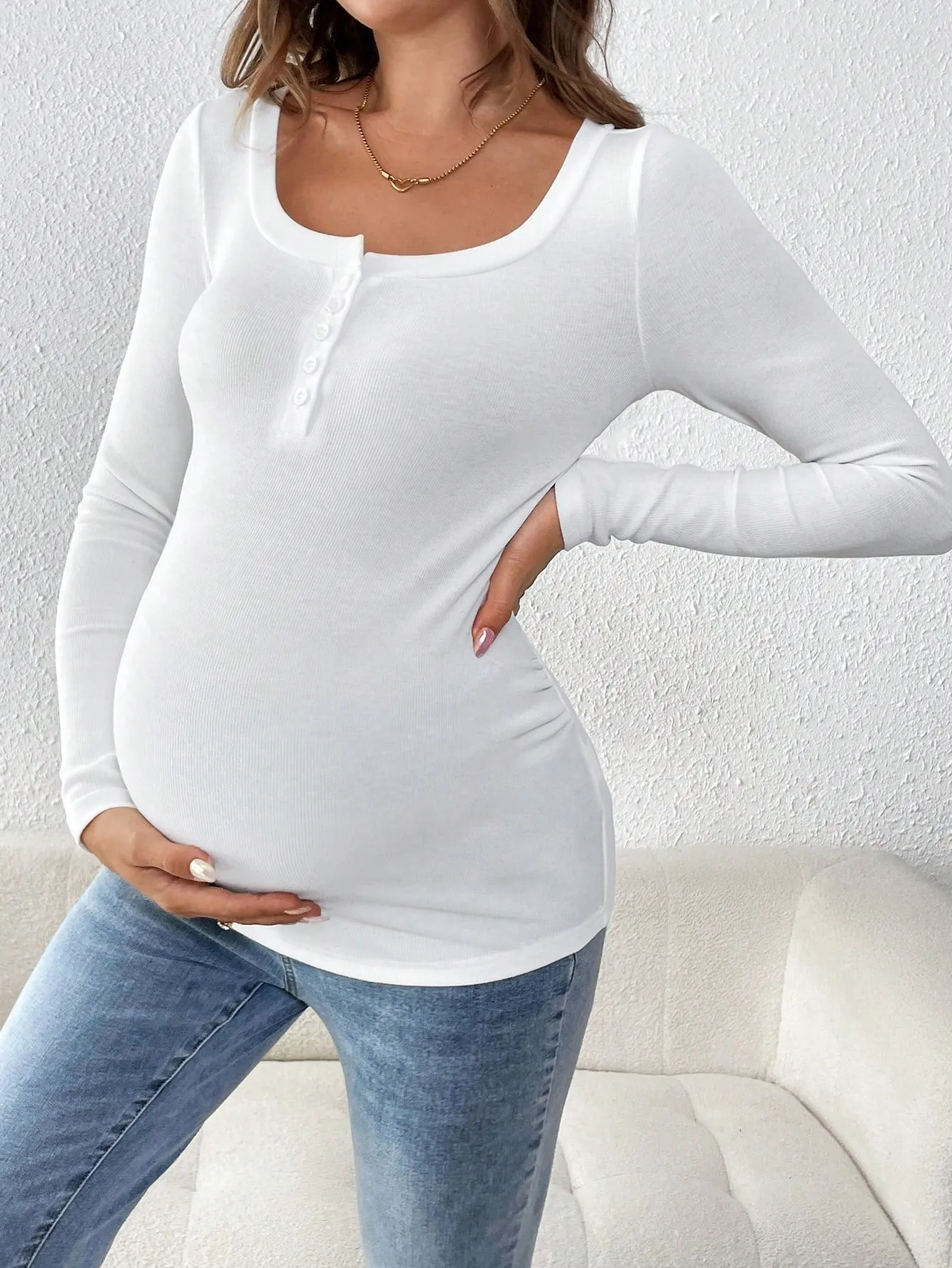 Camiseta de Maternidad de Manga Larga en Cherry Vibes