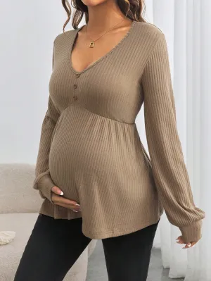 Camiseta Holgada de Manga Larga para Maternidad