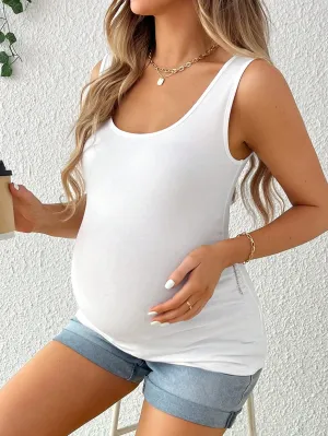 Camiseta sin mangas de maternidad para el verano