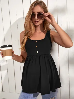 Camiseta Sin Mangas Sólida Para Maternidad en Cherry Vibes