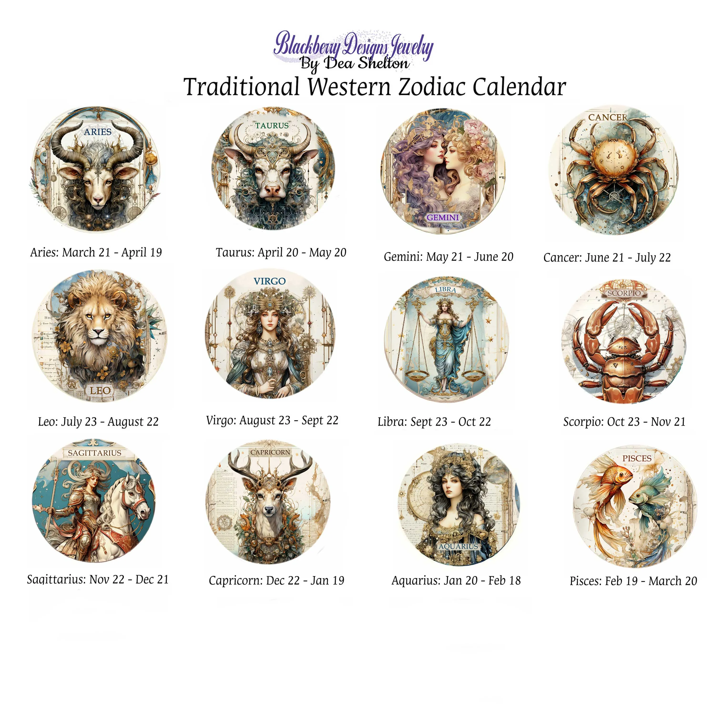 Capricorn Horoscope Necklace
