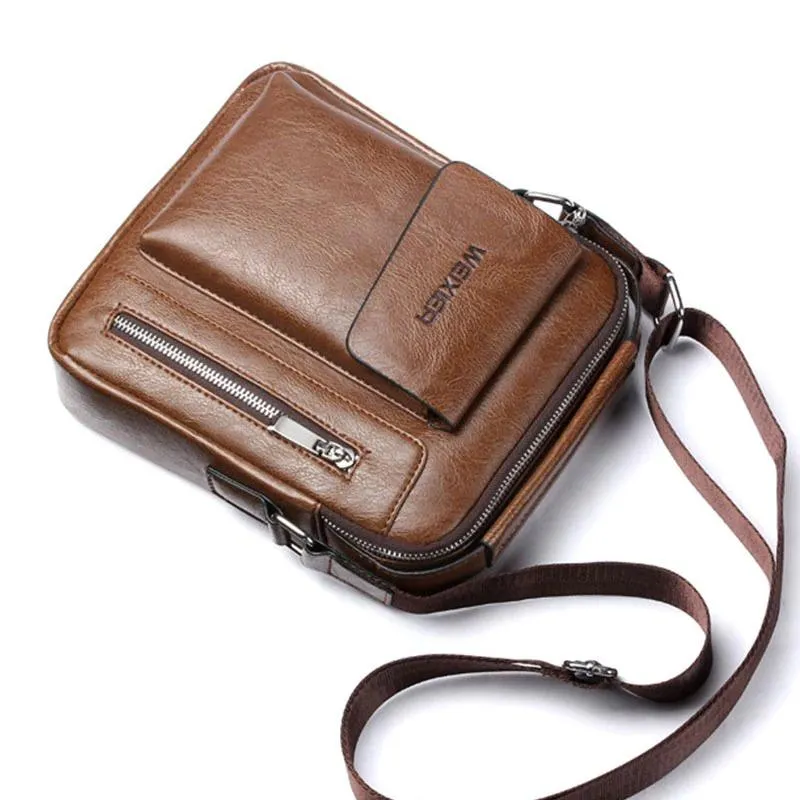 Casual Leather Men's Handbag Vintage Crossbody Bag