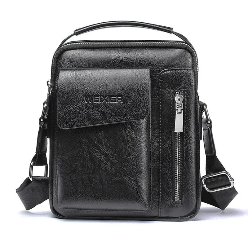 Casual Leather Men's Handbag Vintage Crossbody Bag