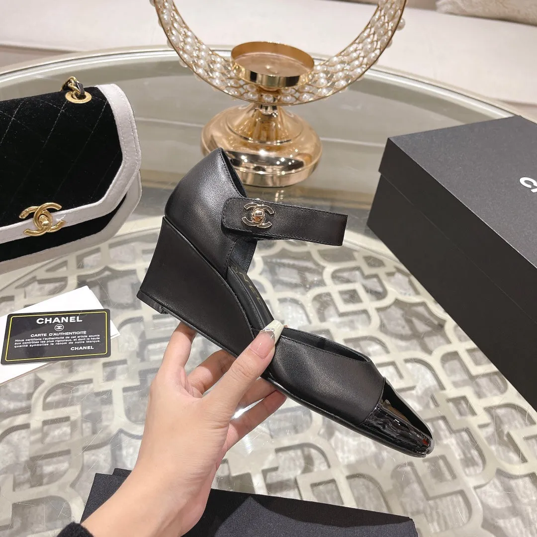 cc ballet 6cm black wedge heel