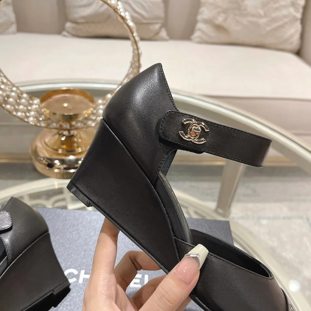 cc ballet 6cm black wedge heel
