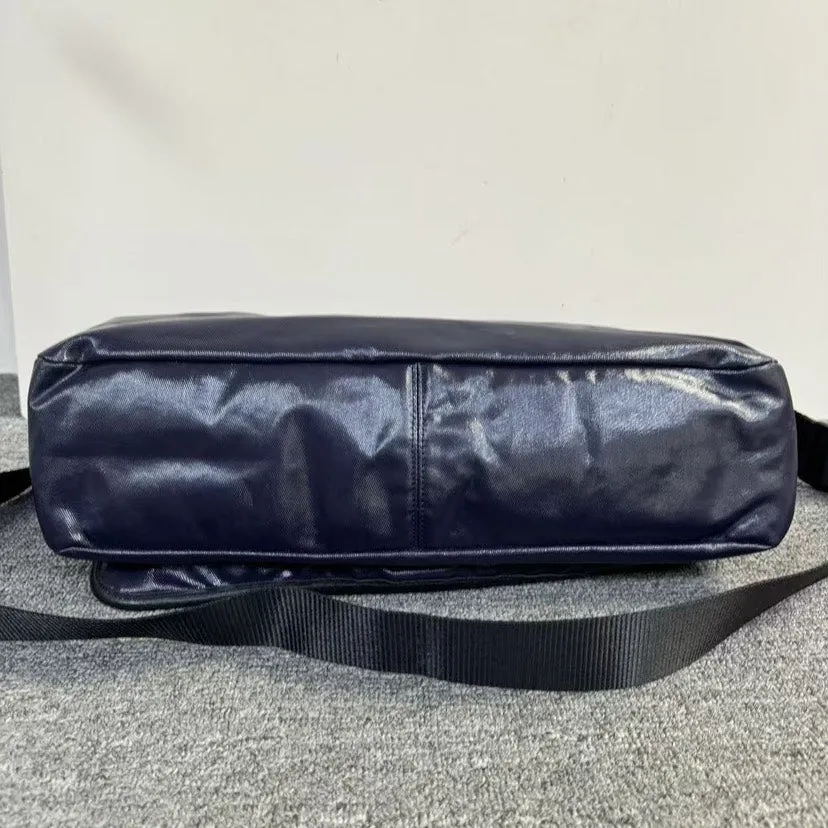 Chanel Vintage Navy Messenger Bag - Preloved Designer Handbag