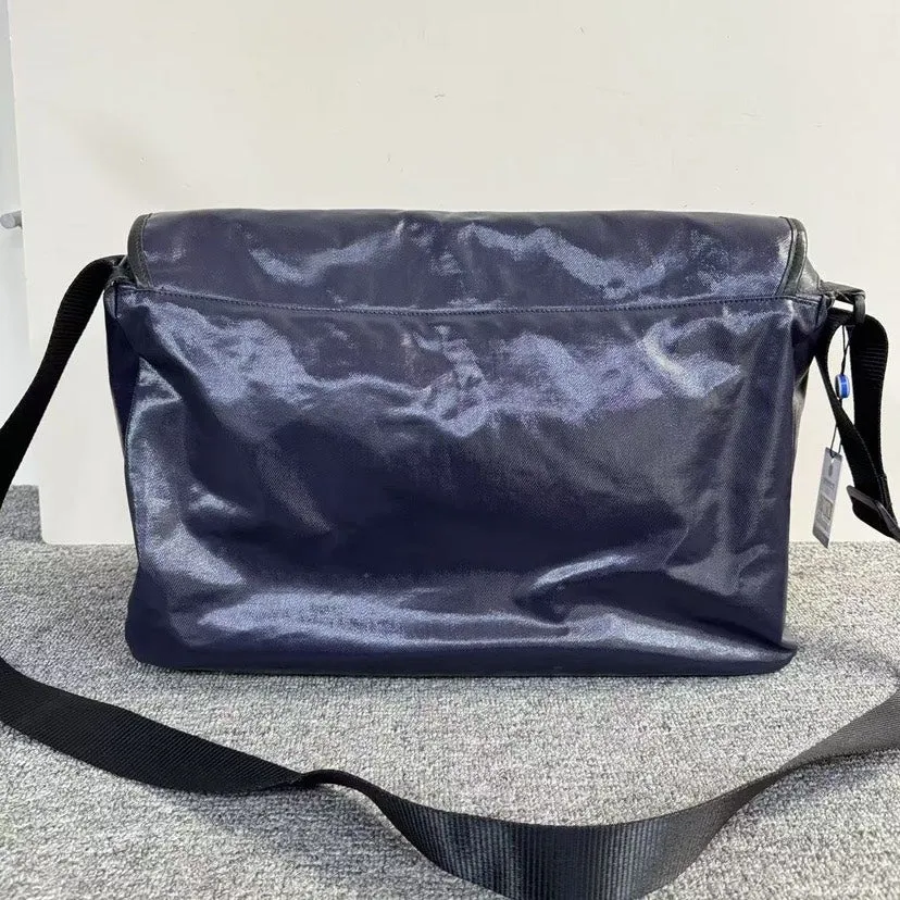 Chanel Vintage Navy Messenger Bag - Preloved Designer Handbag