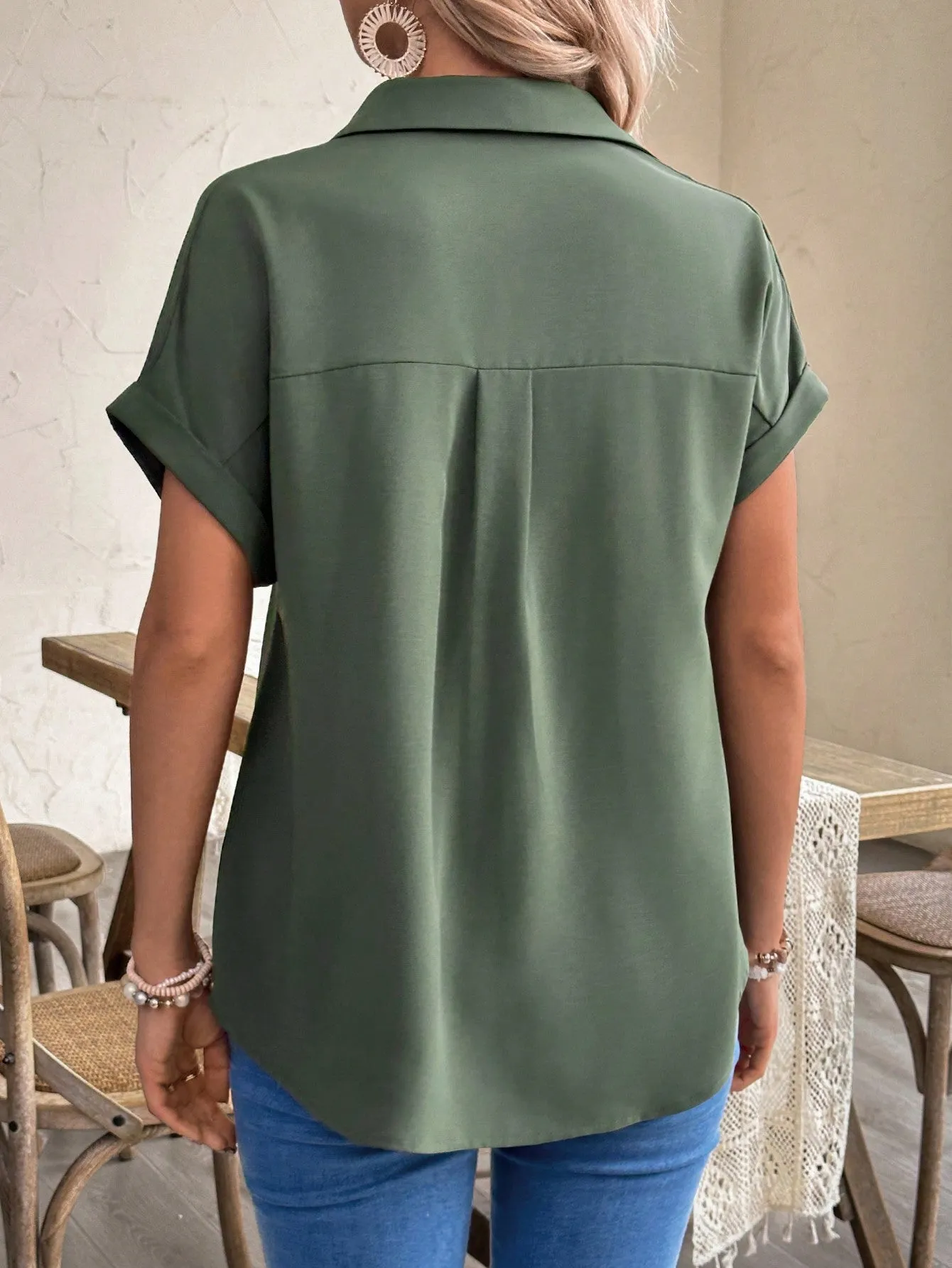 Cherry Vibes: Camisa casual de maternidad en