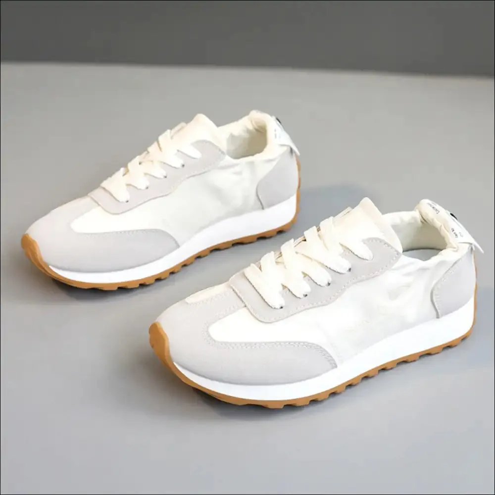 Chic Contrast Round Toe Athletic Sneakers
