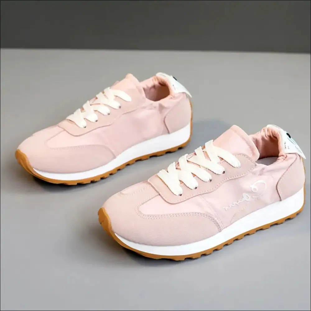 Chic Contrast Round Toe Athletic Sneakers