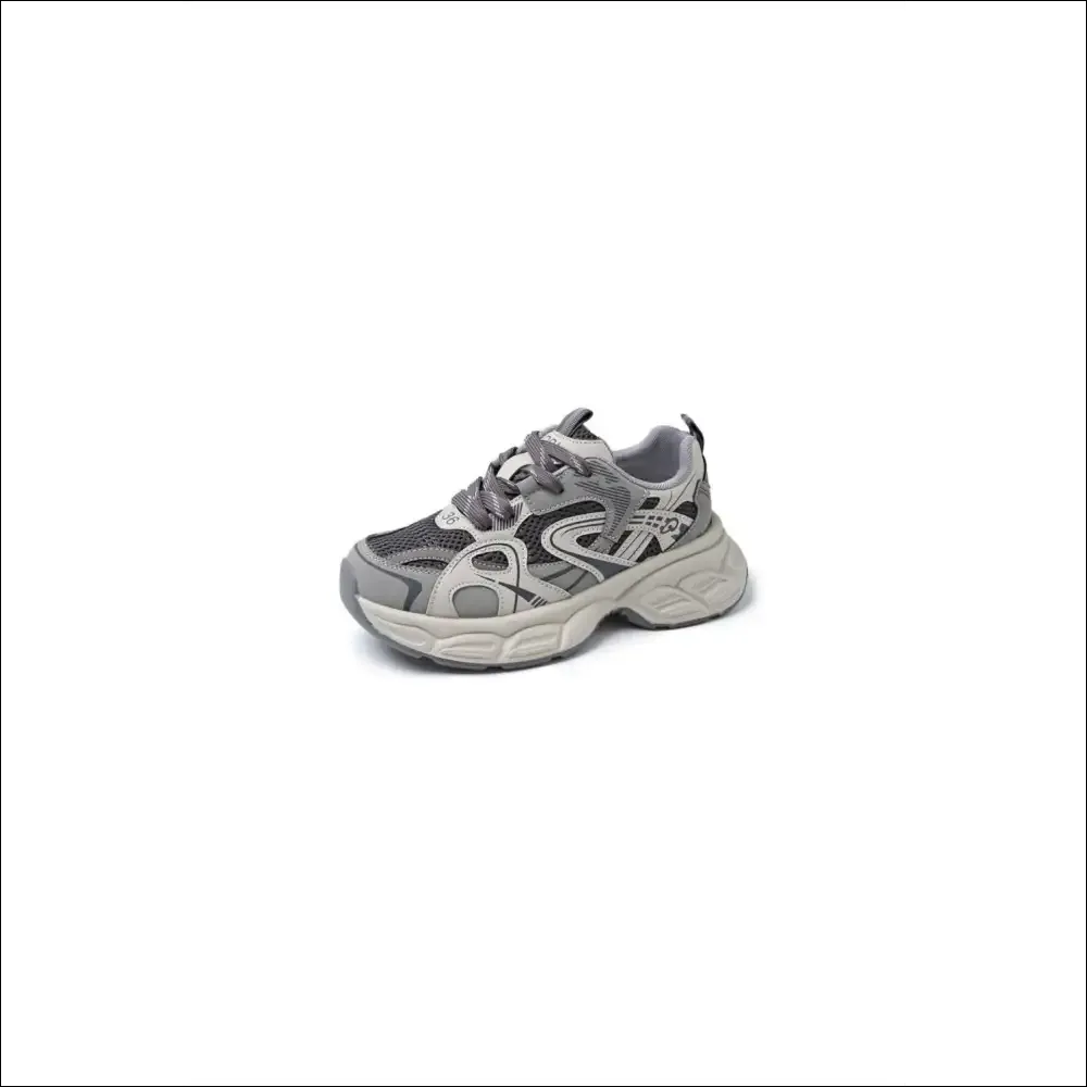 Chic Contrast Round Toe Platform Sneakers