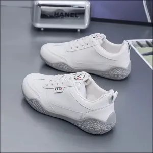Chic Lace Up Round Toe Flat Athletic Shoes
